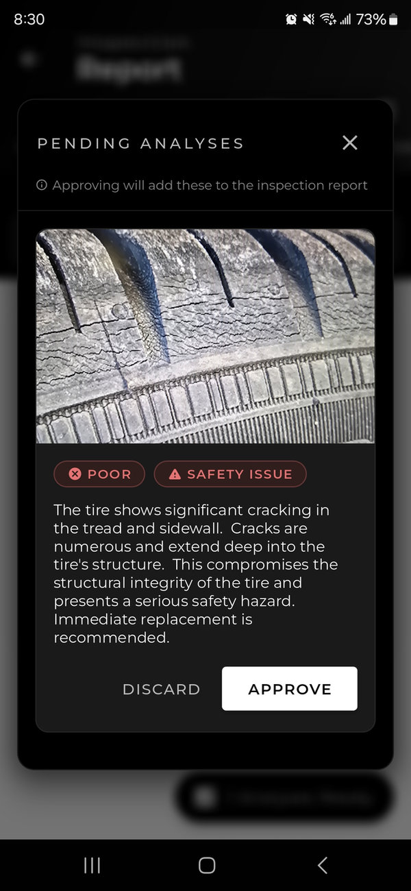 AI-Powered Image Analysis - WanderWise RV inspection software feature