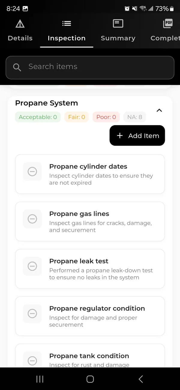 Professional PDF Report Generation - WanderWise RV inspection software feature